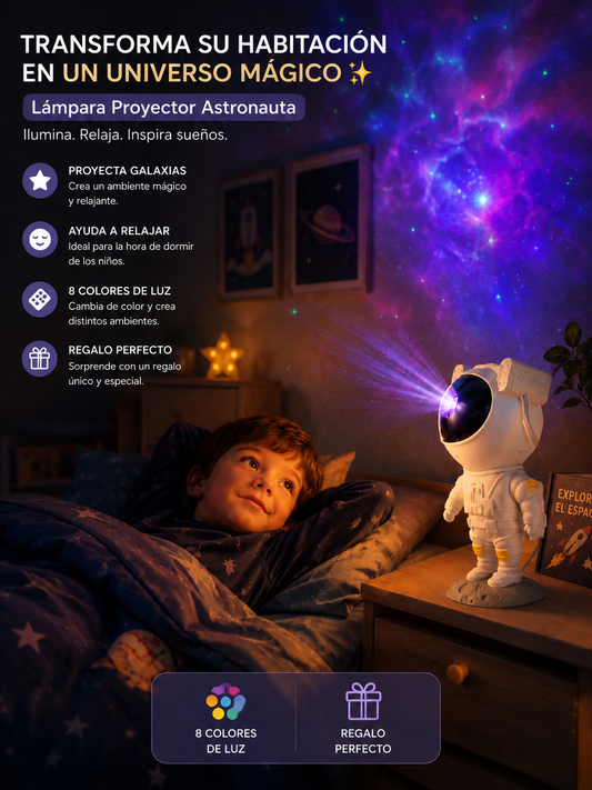 Lampara Astronauta Proyector GALAXIA