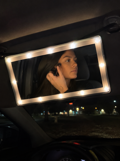 Espejo LED Recargable para Auto | Luz Perfecta en Cada Viaje ✨